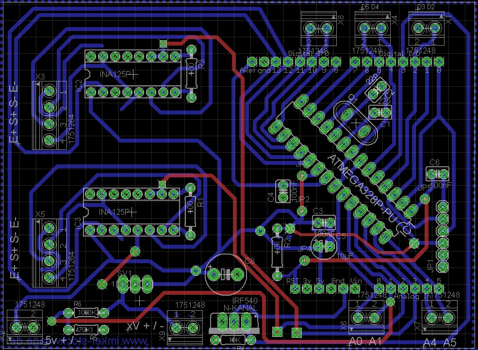 Layout mit Bestückung